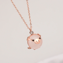 Load image into Gallery viewer, Rose Gold Lucky Pig Necklace