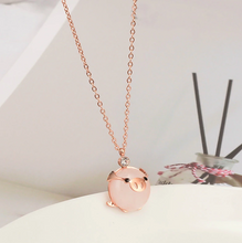 Load image into Gallery viewer, Rose Gold Lucky Pig Necklace